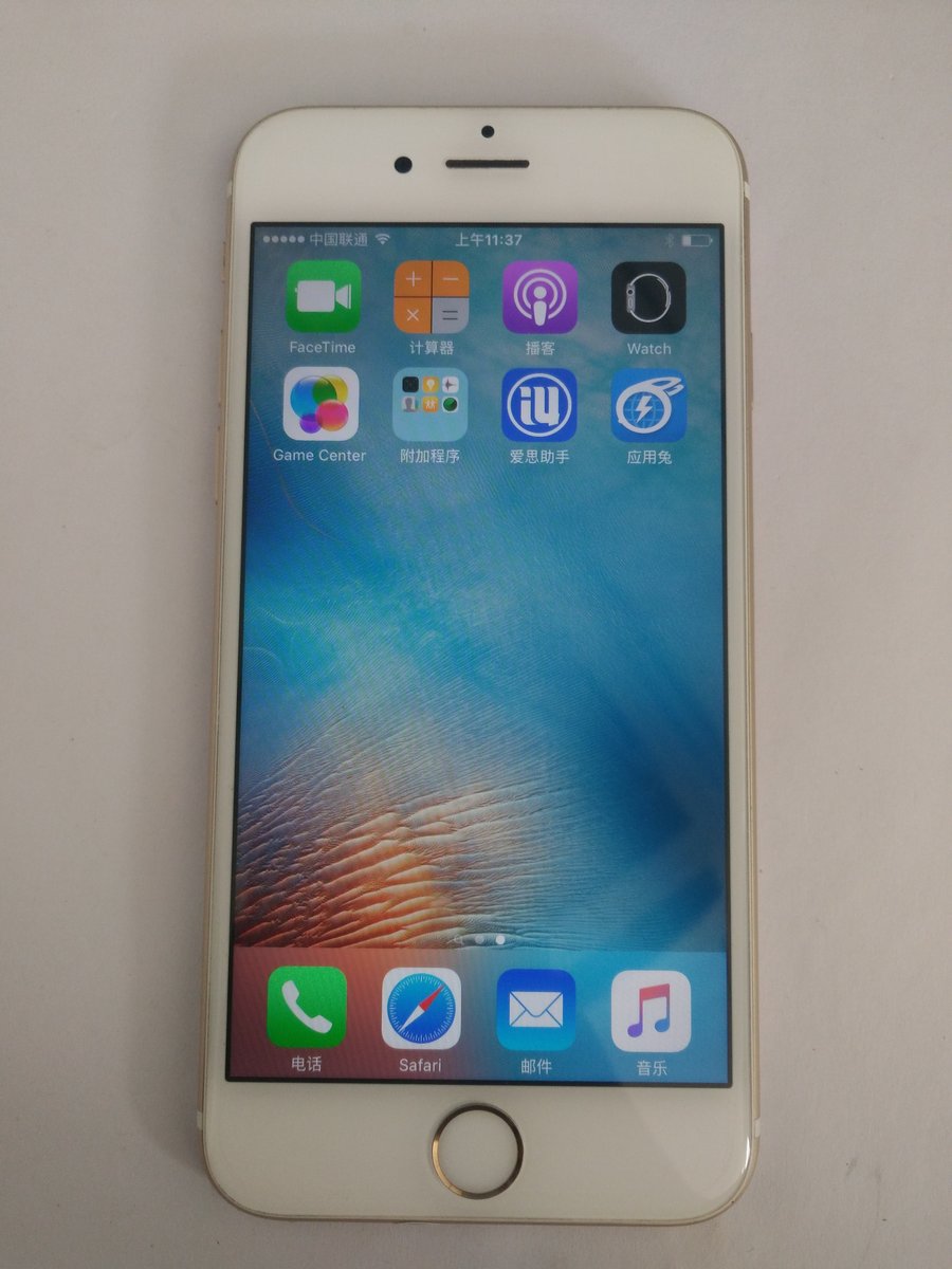苹果【iphone 6s】 全网通 金色 16 g 国行9成新 全国联保2016-10-20
