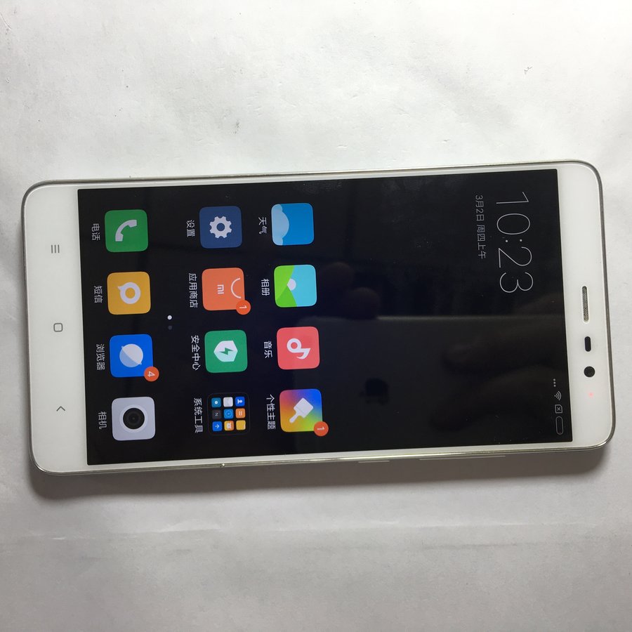 小米【红米 note3】 全网通 银色 16 g 国行 85成新 2gb内存
