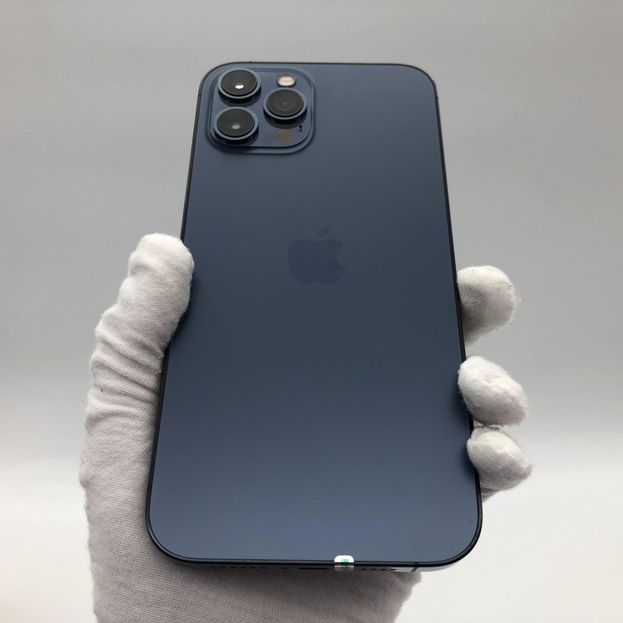 苹果【iphone 12 pro max】5g全网通 海蓝色 256g 国行 99新 真机实拍