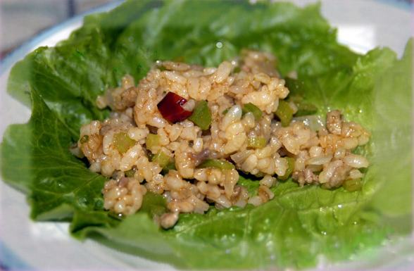 广西美食清明菜包饭