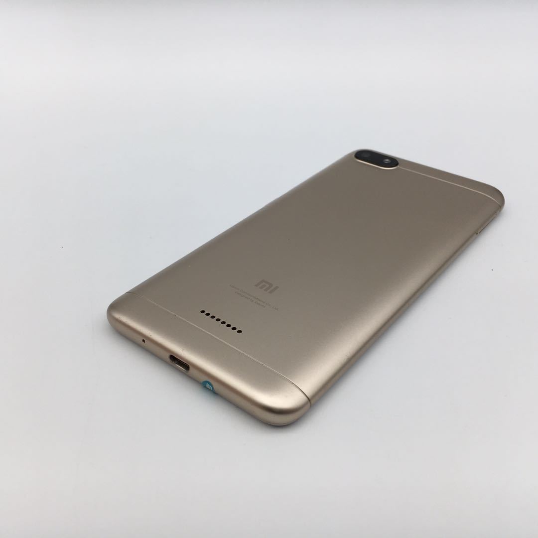 官方质检8成新及以下 全网通 金色 16g 国行 小米 红米6a