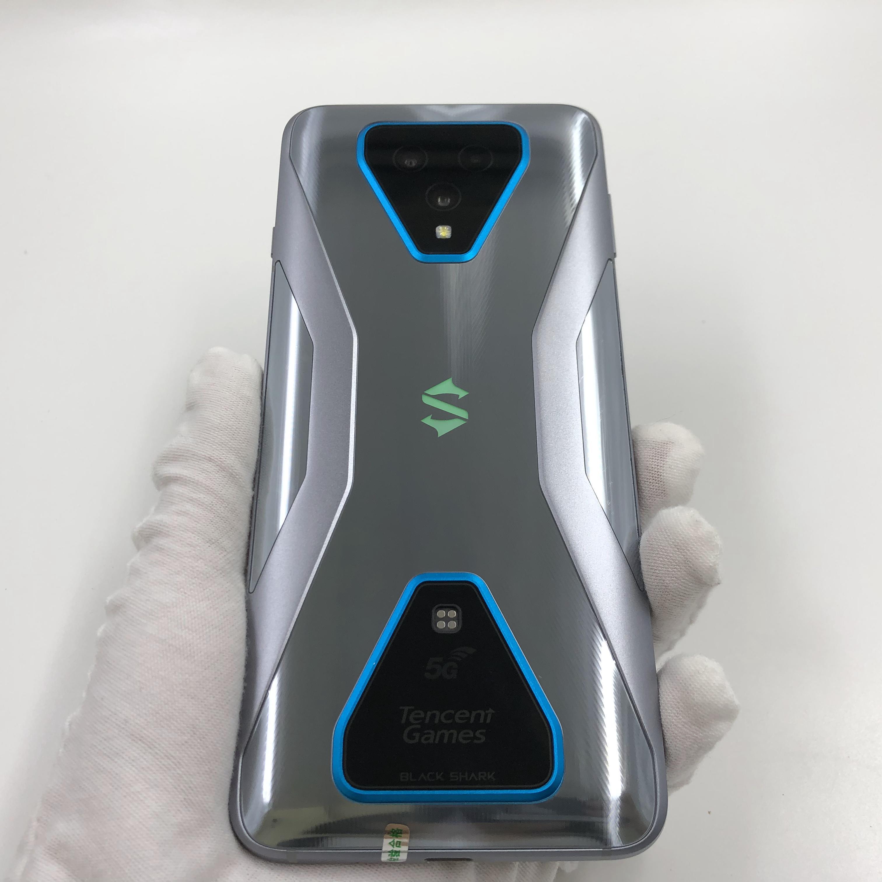 官方质检95成新 国行 5g全网通 8g/128g 铠甲灰 小米 黑鲨 3 5g