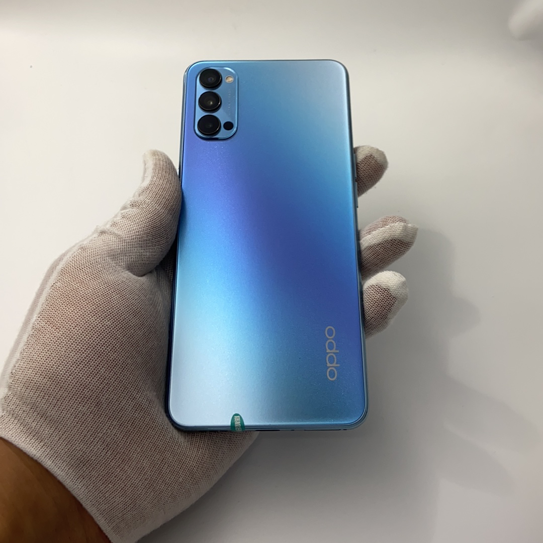 官方质检95成新 移动5g 晶钻蓝 8g/128g 国行 oppo reno4 5g