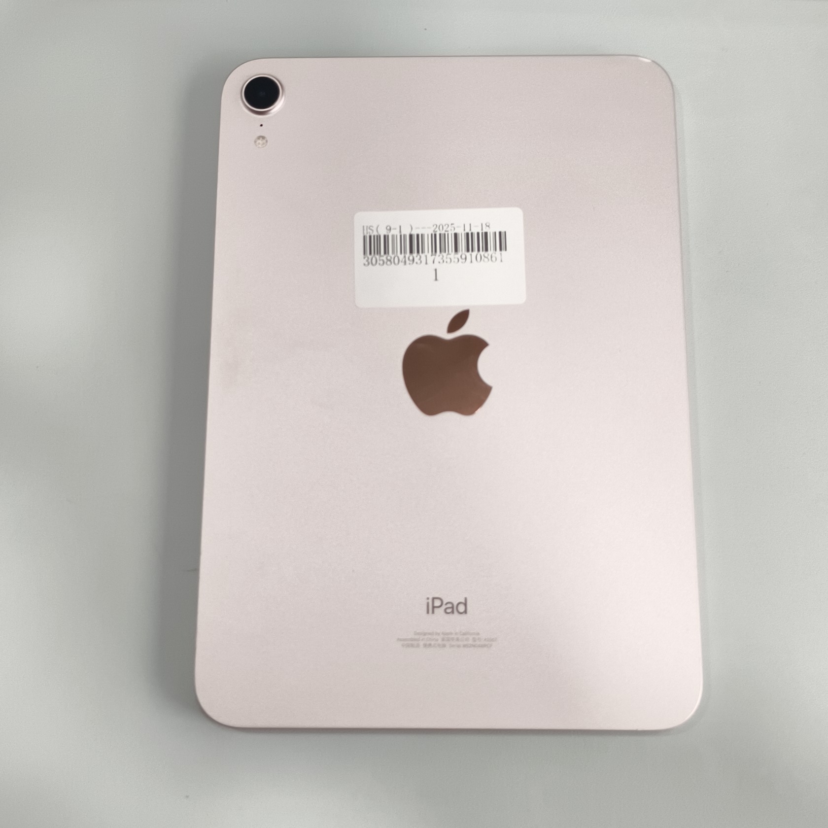 苹果【iPad mini 6】WIFI版 粉色 256G 国行 8成新 